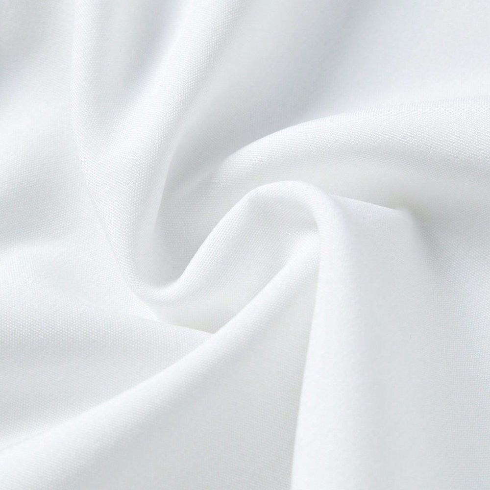 White Casual Women's Solid Color Ruffle Trim Decor Button Front Blouse - Picture 5 of 5
